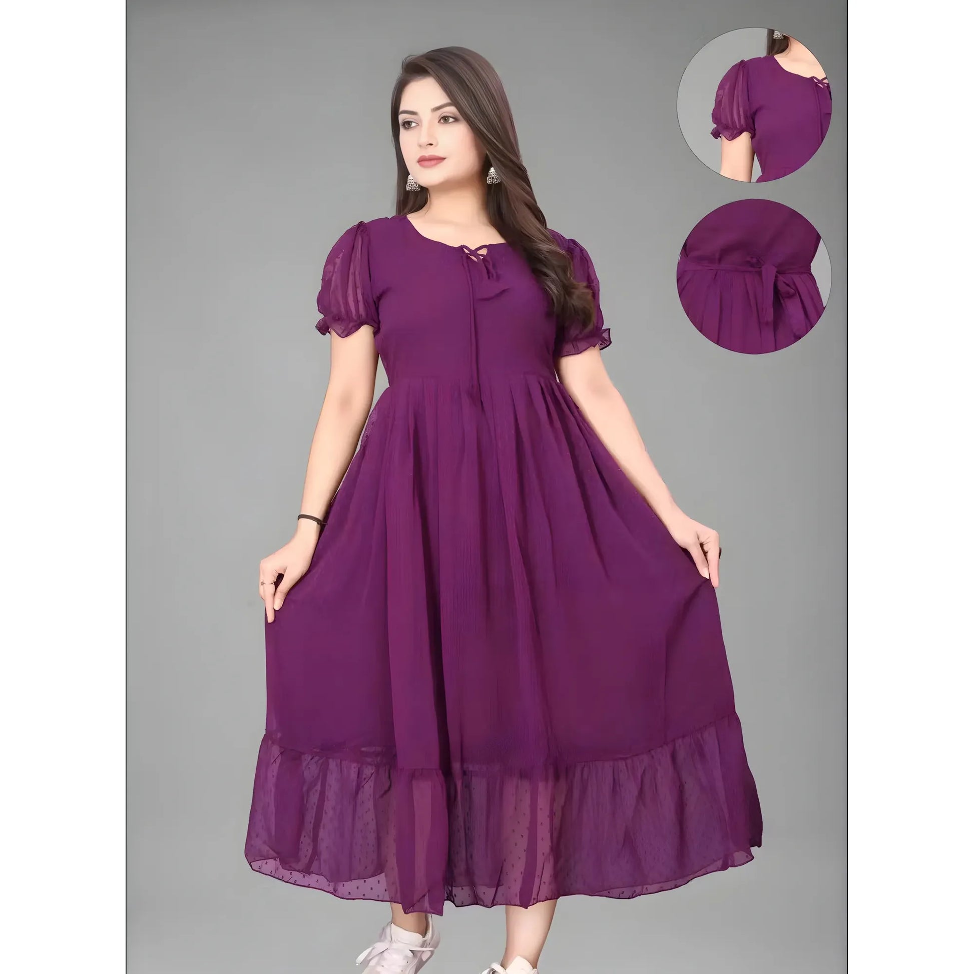 Lina Micro Print Dress