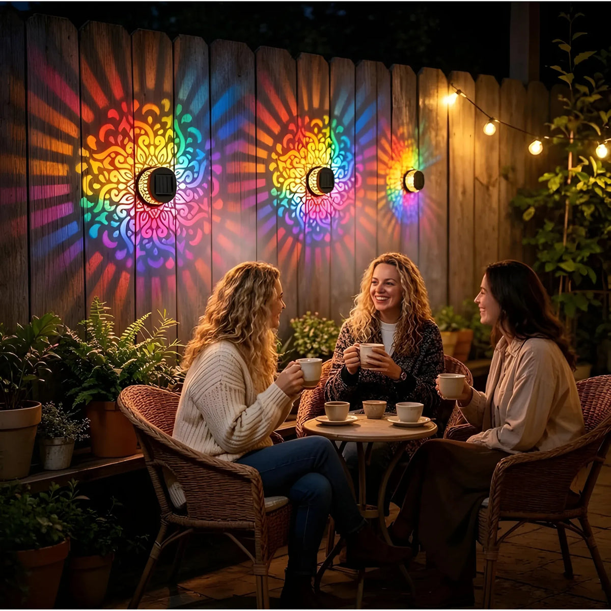Prism The U Metal Solar Mandala Lights
