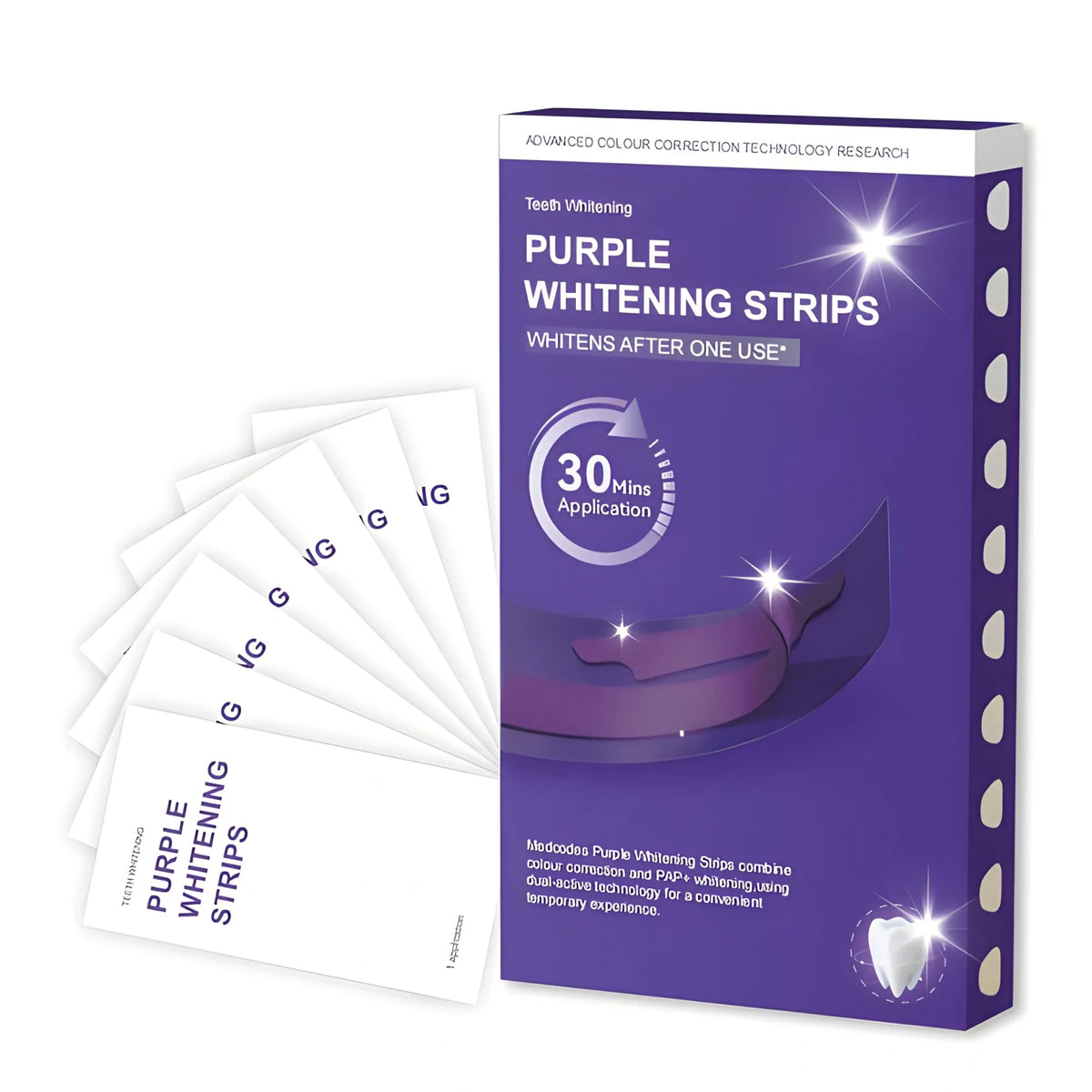 Amethyst Essential Fluoride Free Teeth Whitening Strips 7 Pieces Set