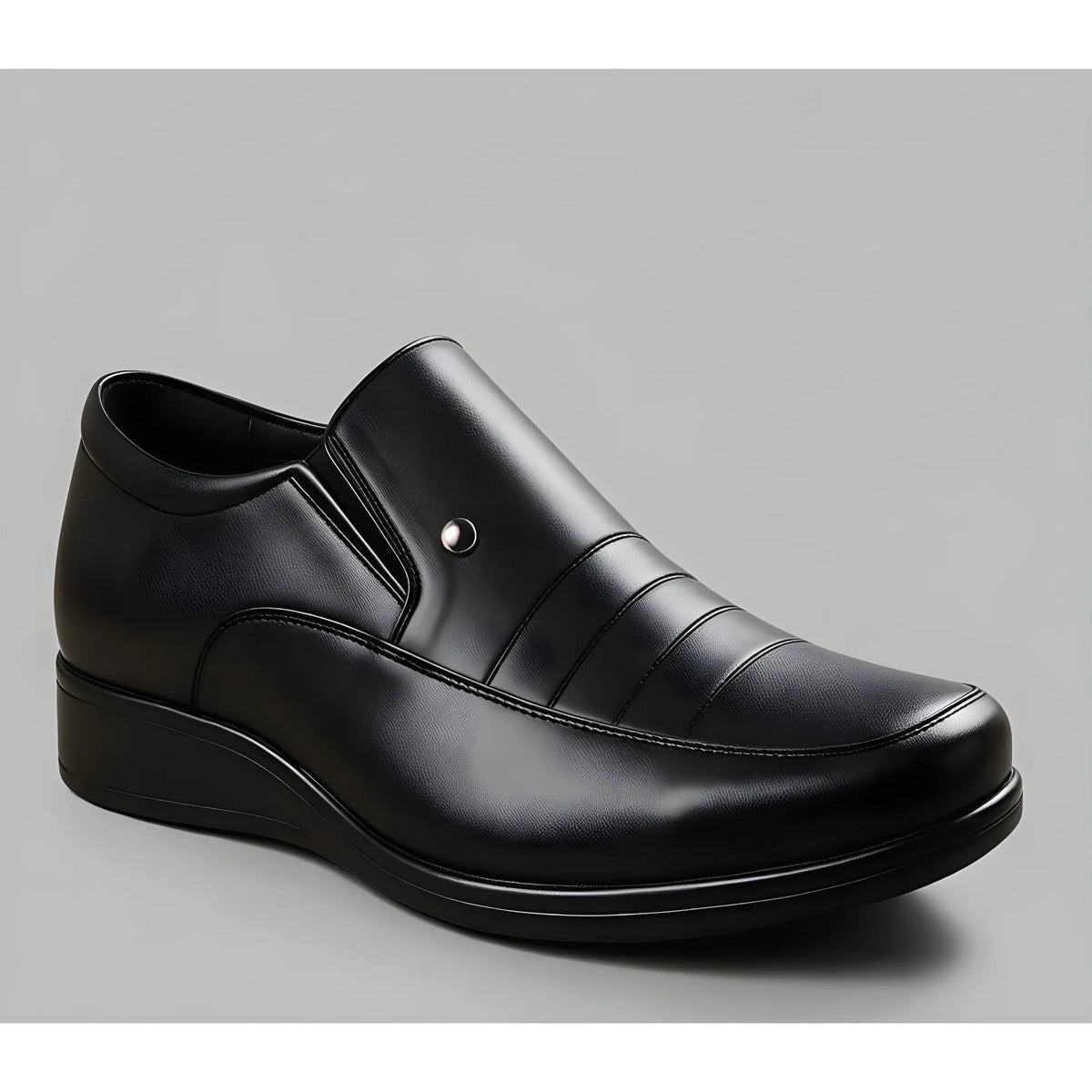 Onyx Men's Synthetic Leather Solid Slip-On Formal Shoes
