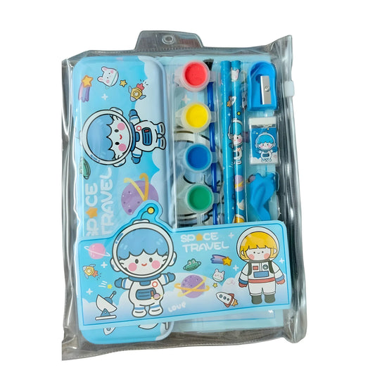 Space Travel Theme Pencil Metal Box Set |   Plastic  |   Stationery | 3+ Years