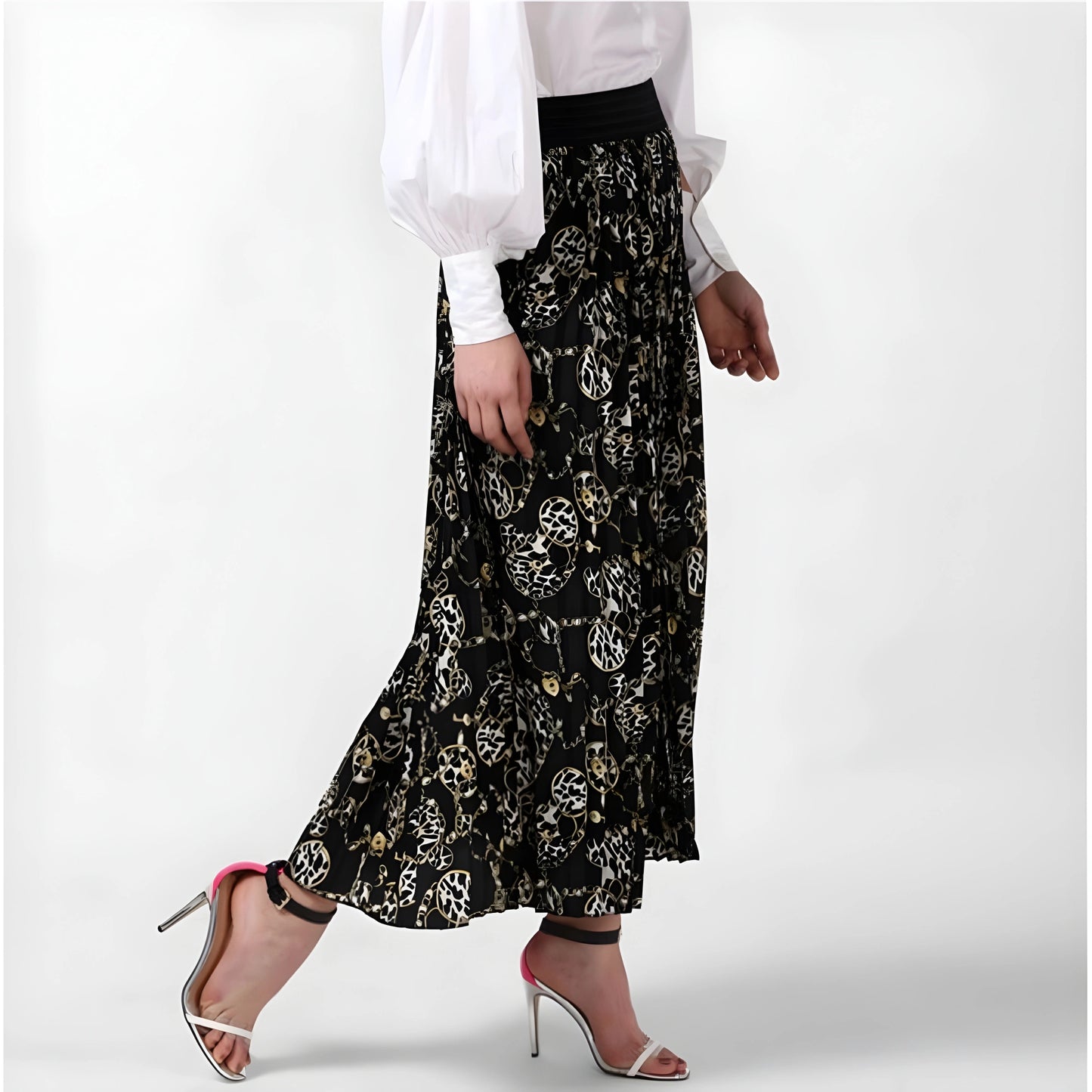 Talia Chain Print Skirt