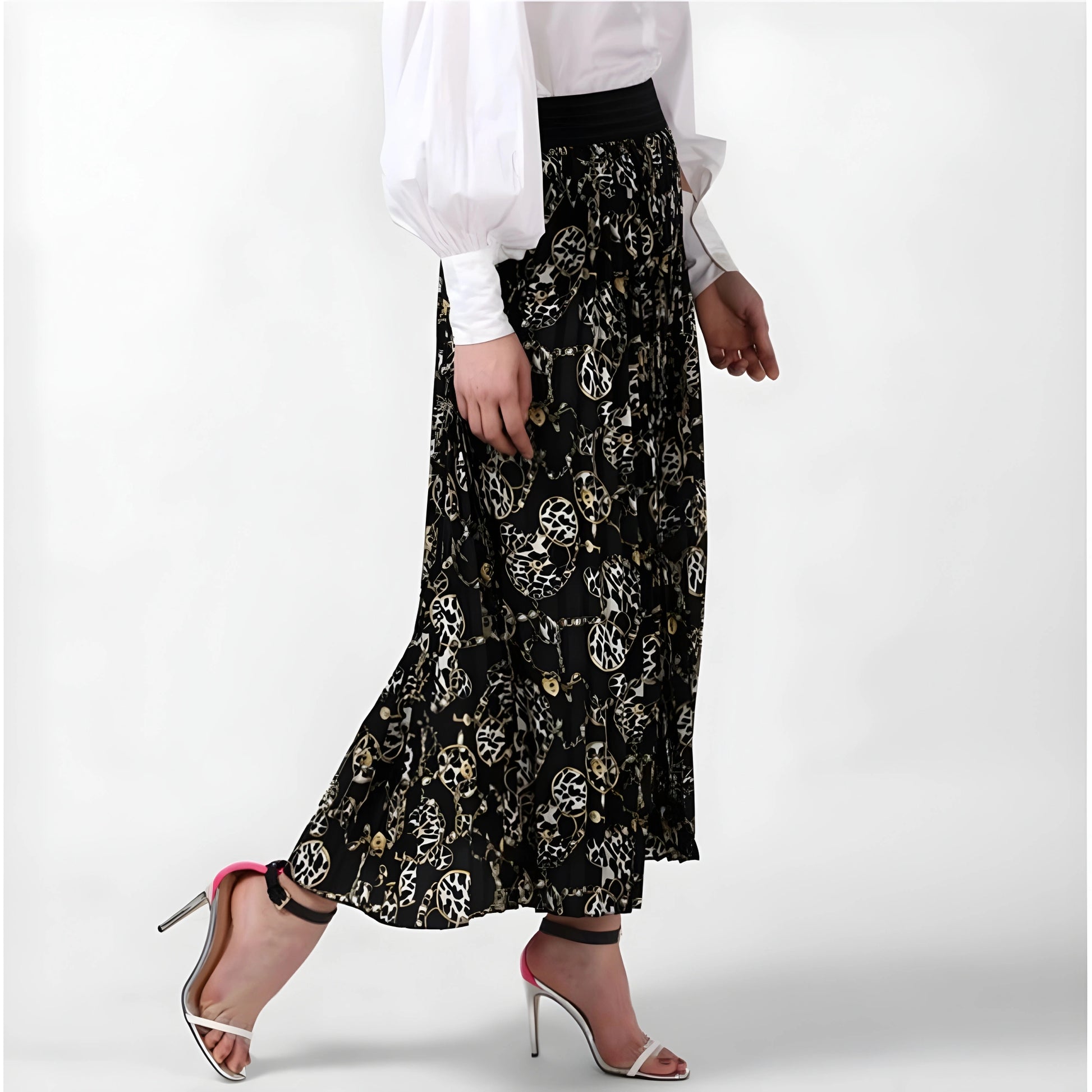 Talia Chain Print Skirt
