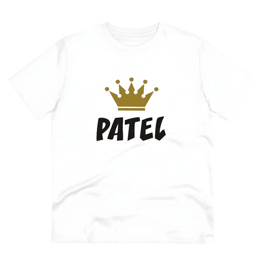 Men's PC Cotton Patel Printed T Shirt (Color: White, Thread Count: 180GSM)
