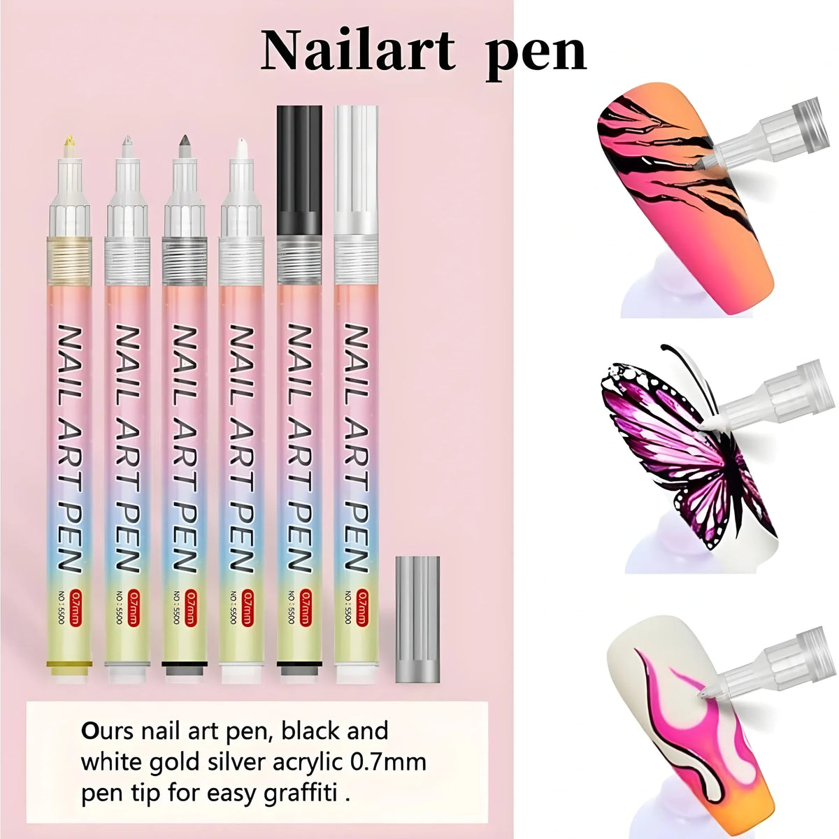 Prism Solid Plastic Nail Art Maker Pen