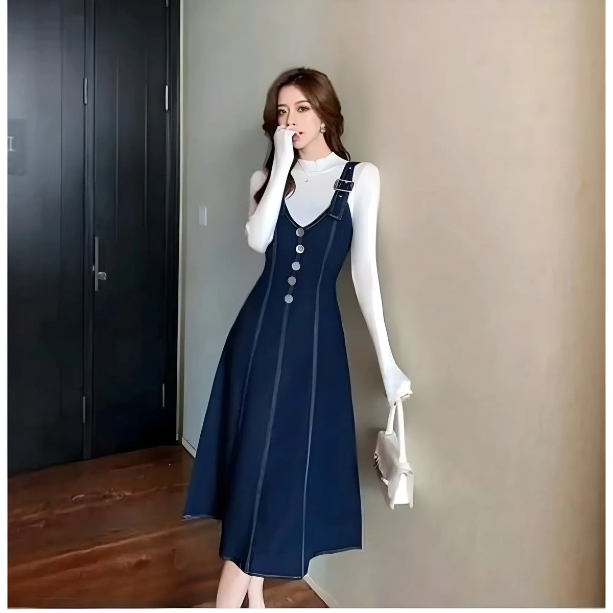 Women's Casual Denim Sleeveless Dress (blue) | Women Signature Collection