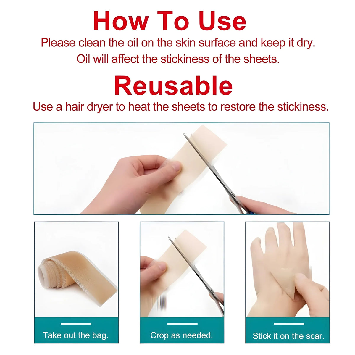 Sand Essential Silicone Scar Tape