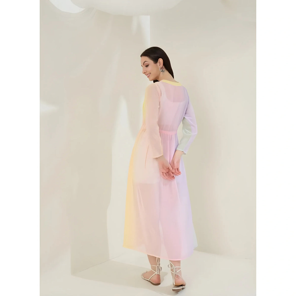 Women's Georgette Ombre Short Sleeve Shrug (multicolor) | Women Signature Collection