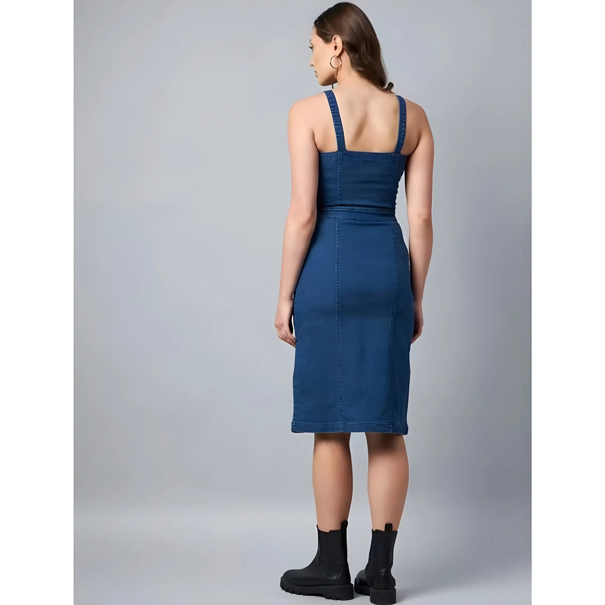 Women's Casual Denim Sleeveless Dress (blue) | Women Signature Collection