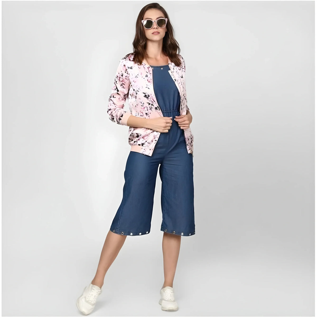 Women's Satin Floral 3/4th Sleeve Jacket (light Pink) | Women Signature Collection