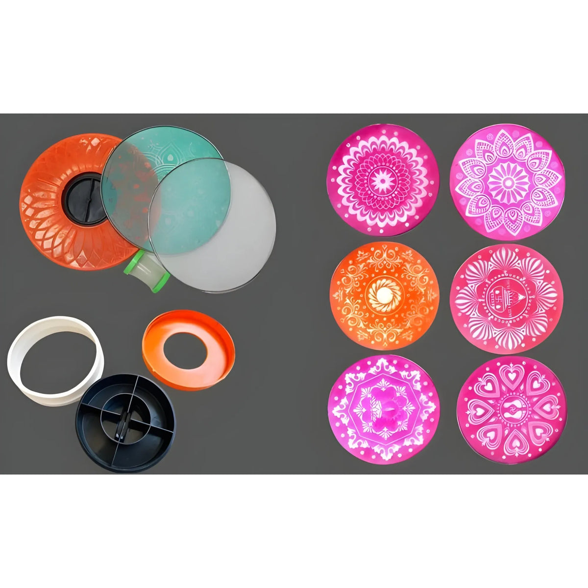 Prism Essential Plastic Rangoli Making Kit