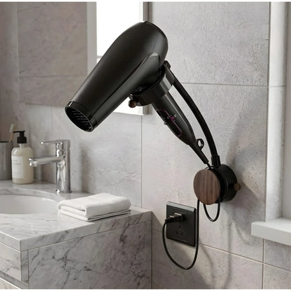 Onyx Essential Wood-Plastic Hair Dryer Holder