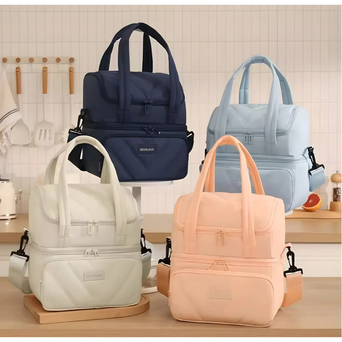 Prism Essential Cotton Dual Zipper Lunch Bag
