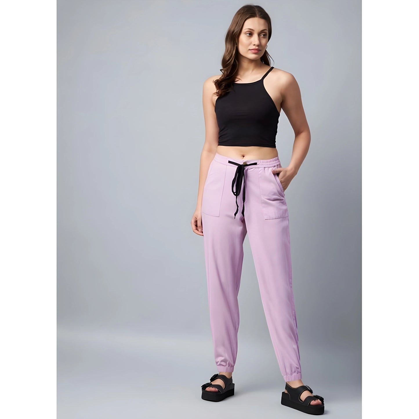 Della Solid Trousers