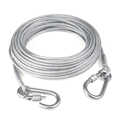 Sterling Essential Stainless Steel Clothes Drying Rope With Hooks 10 Meter