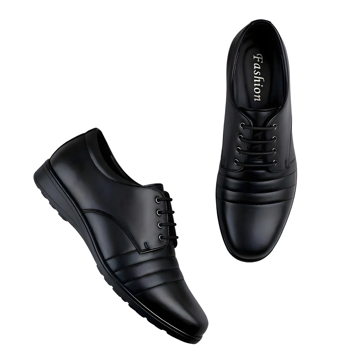Onyx Men's Synthetic Leather Solid Lace-Up Formal Shoes