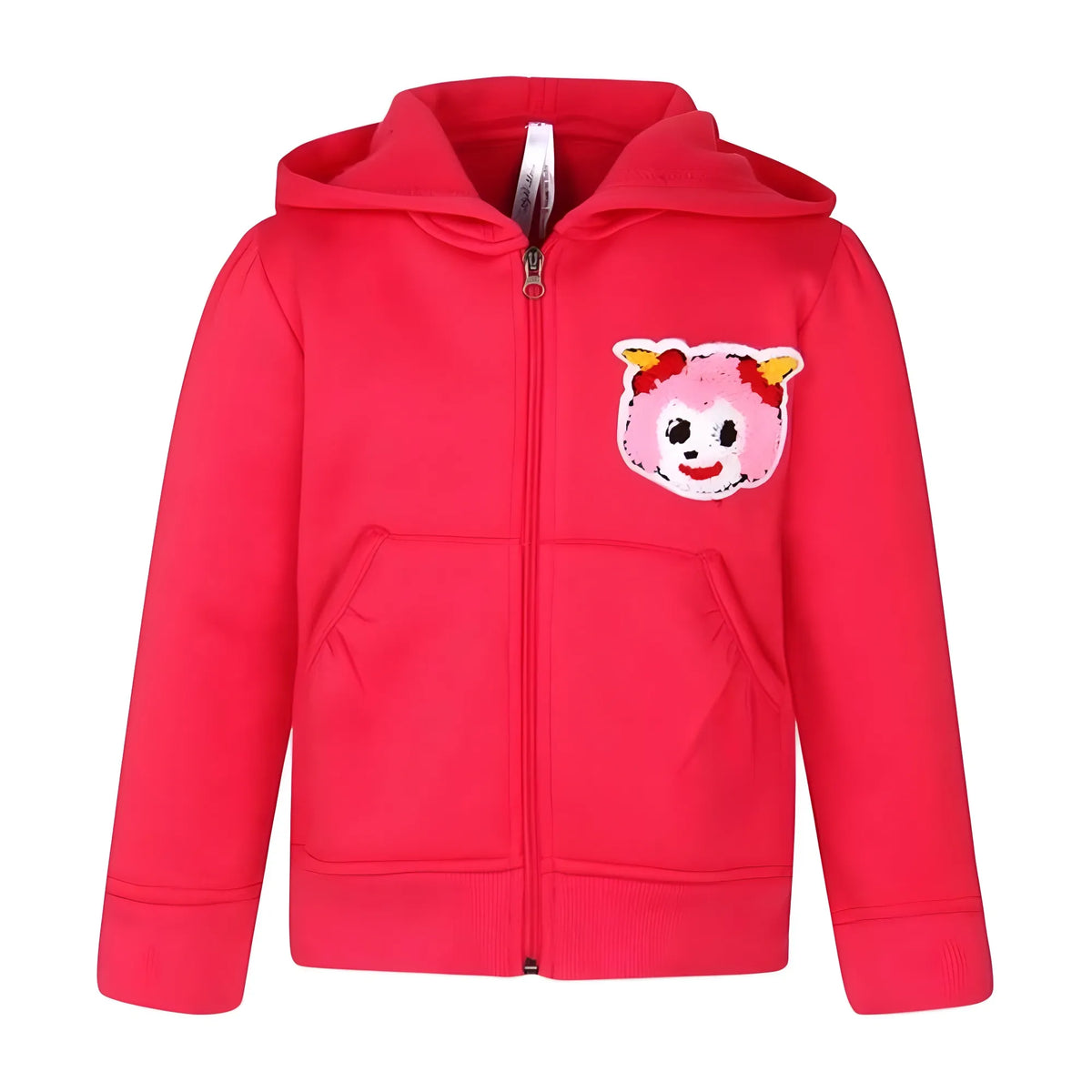 Girl's Fleece Printed Long Sleeves Hoodie Jacket (magenta) | Kids Signature Collection