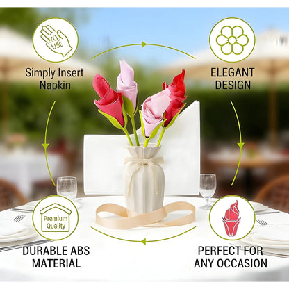 Jade Essential Plastic Flower Napkin Holder
