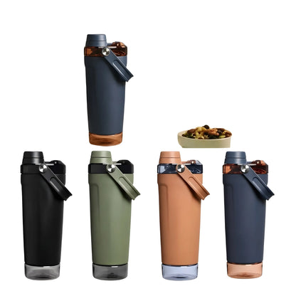 Prism Essential Stainless Steel Gym Water Bottle with Carry Strap