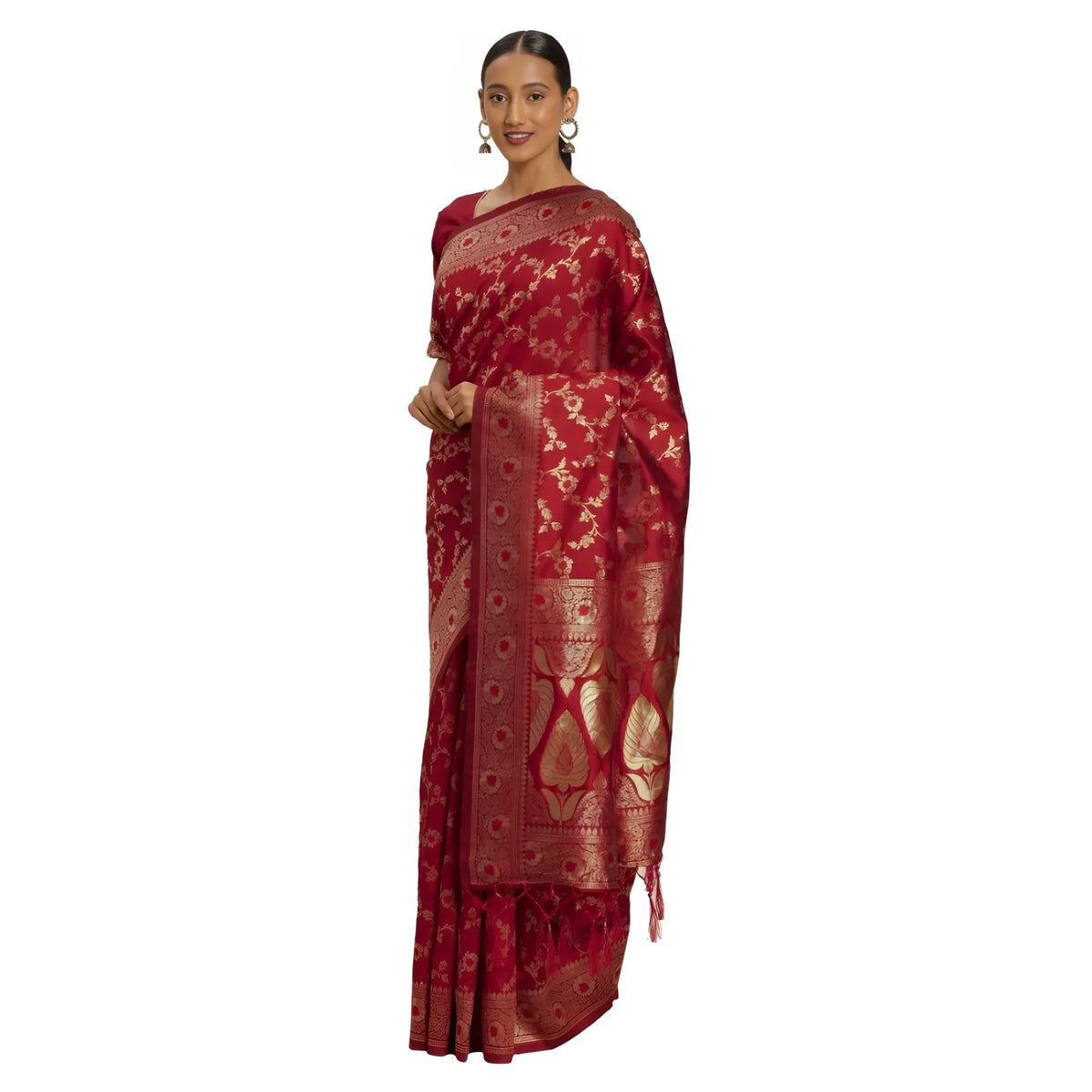 Women's Banarasi Silk Saree (red,5 6 Mtrs) | Women Signature Collection