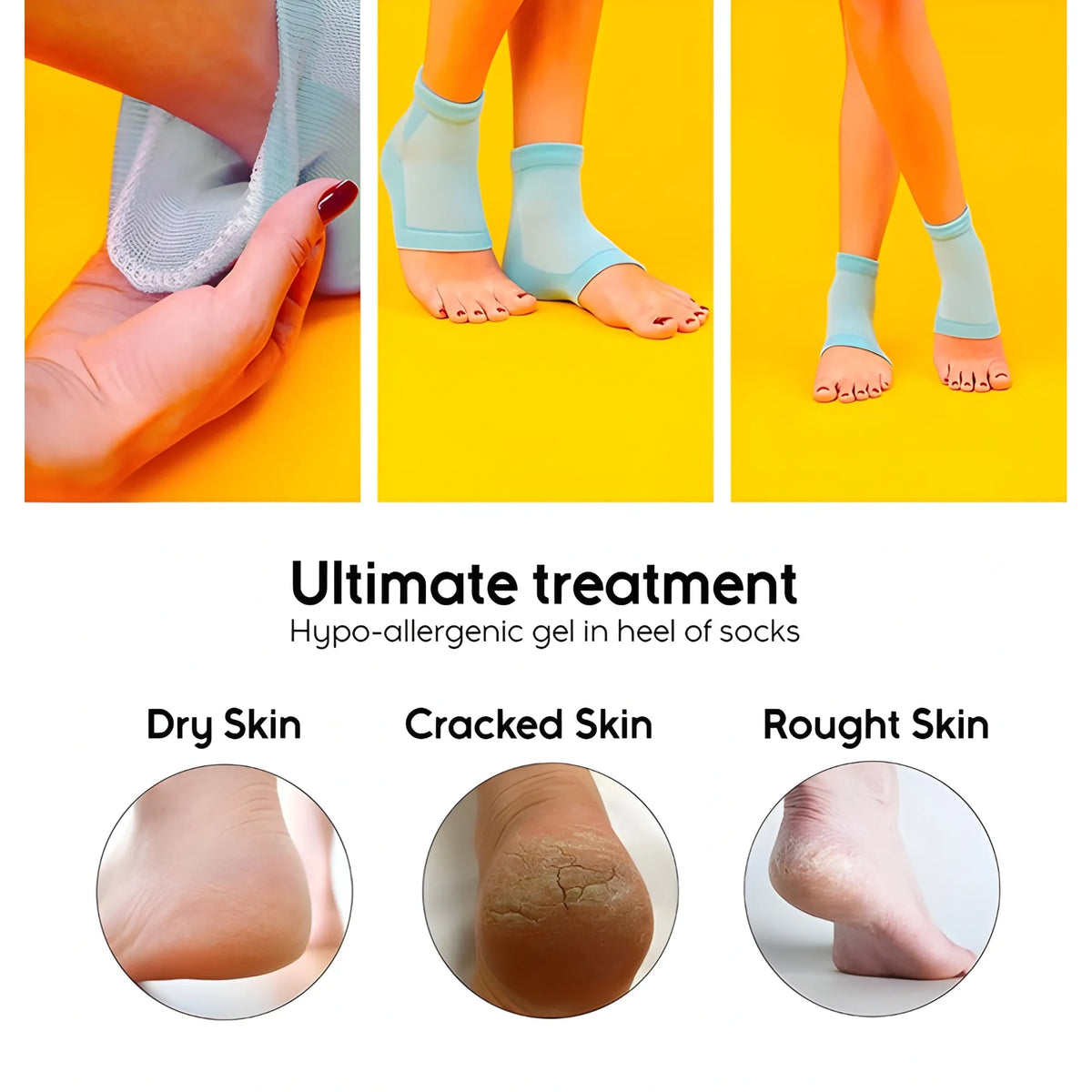 Sapphire Essential Half Gel Cotton Heel Socks