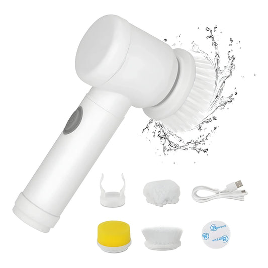 USB Charging 5 in 1 Magic Brush (White)