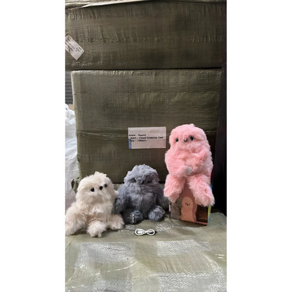 Prism Essential Faux Fur-Plush Head Shaking Owl Toy