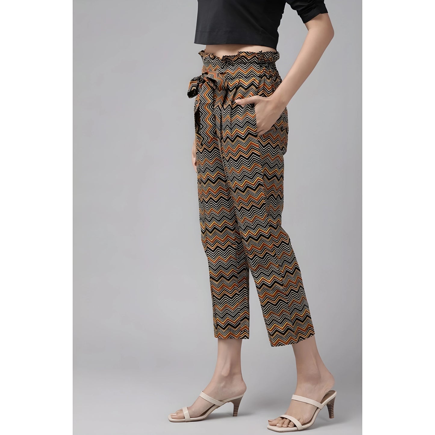 Sage Printed Trousers