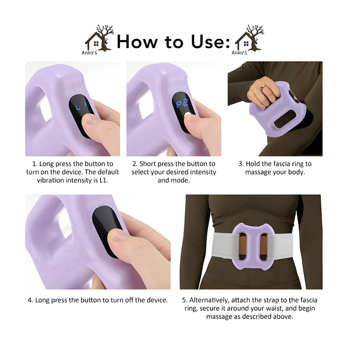 Sapphire Essential Plastic Fascial Ring Massager