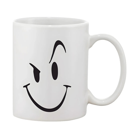 Printed Ceramic Coffee Mug - 1 Pieces, White, 11oz