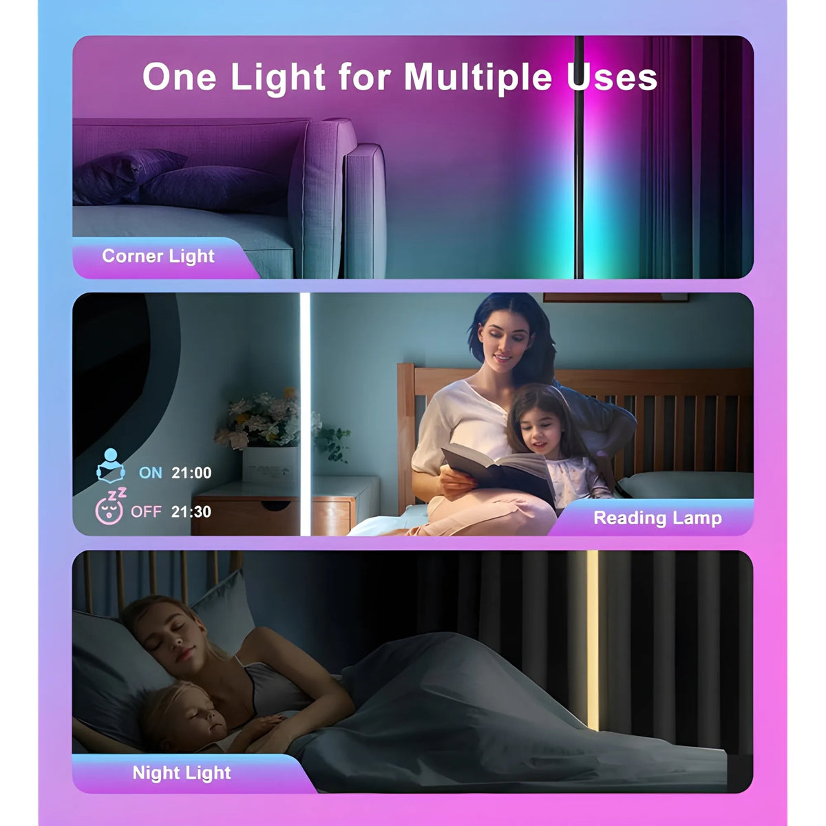Prism Essential Aluminium Smart RGB LED Corner Lamp With App