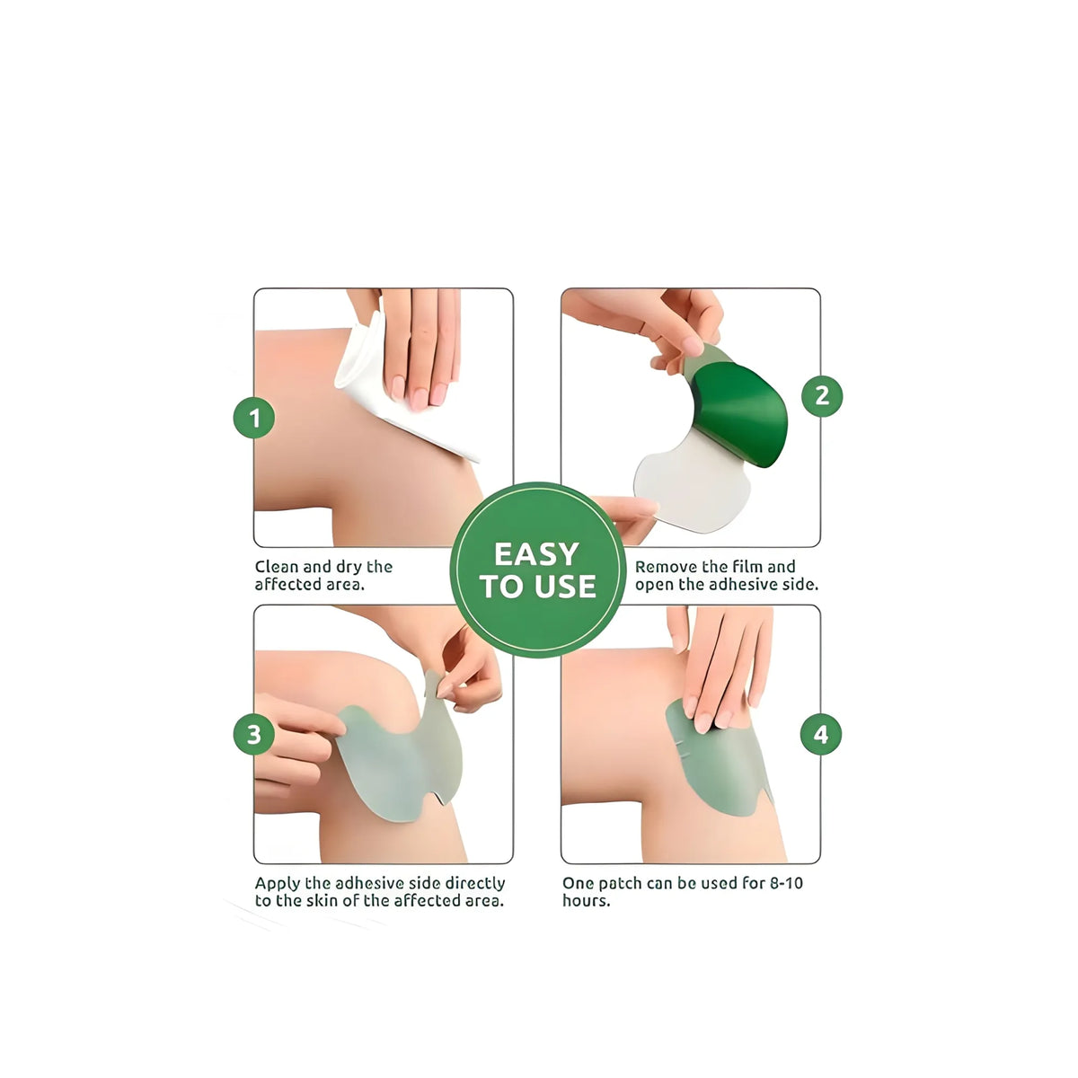 Jade Essential Natural Fabric Knee Patch 10 Pieces Set