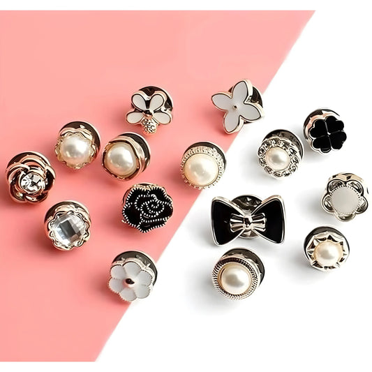 Pack of 2  Metal 20 Pieces Brooch Pin for Women Jeans Shirt Coat Dress Clothes Sweater Hat Bags Brooch (Multicolor)