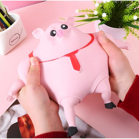 TPR Pink Squishy Pig Toy (Pink)