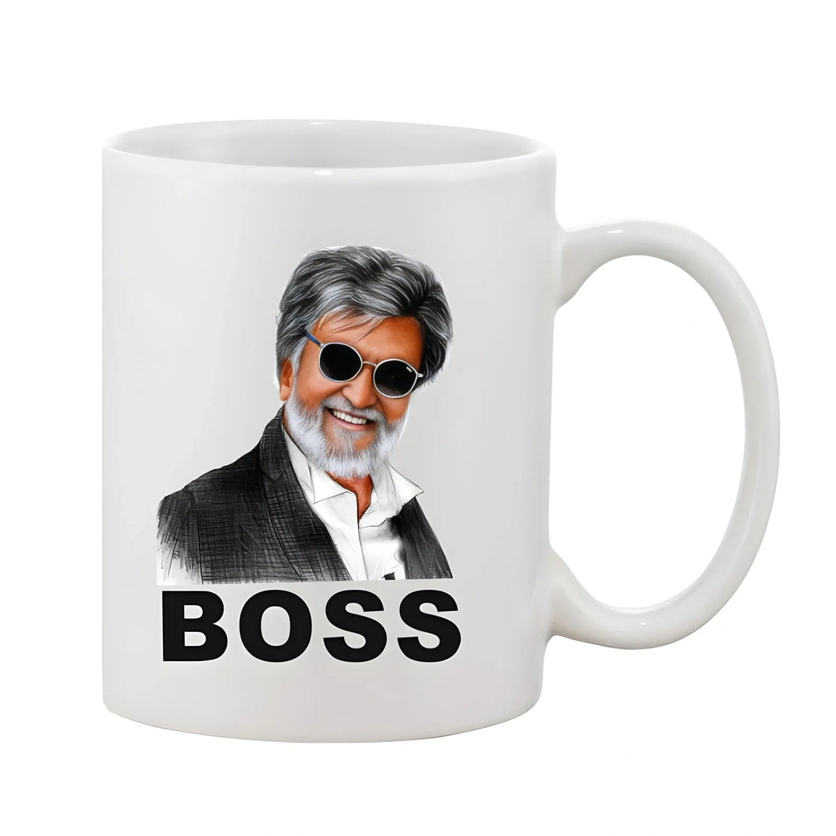Printed Ceramic Coffee Mug - 1 Pieces, White, 11oz