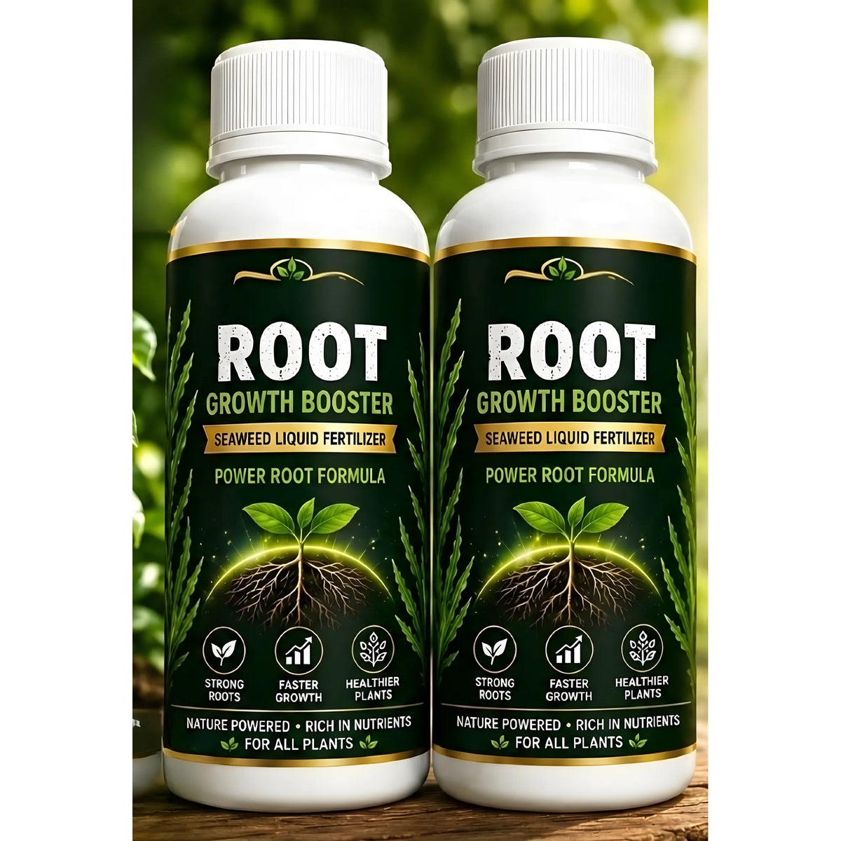 Signature Essential Pack of 2 Root Growth Booster Seaweed Liquid Fertilizer Bottles - 100 ML