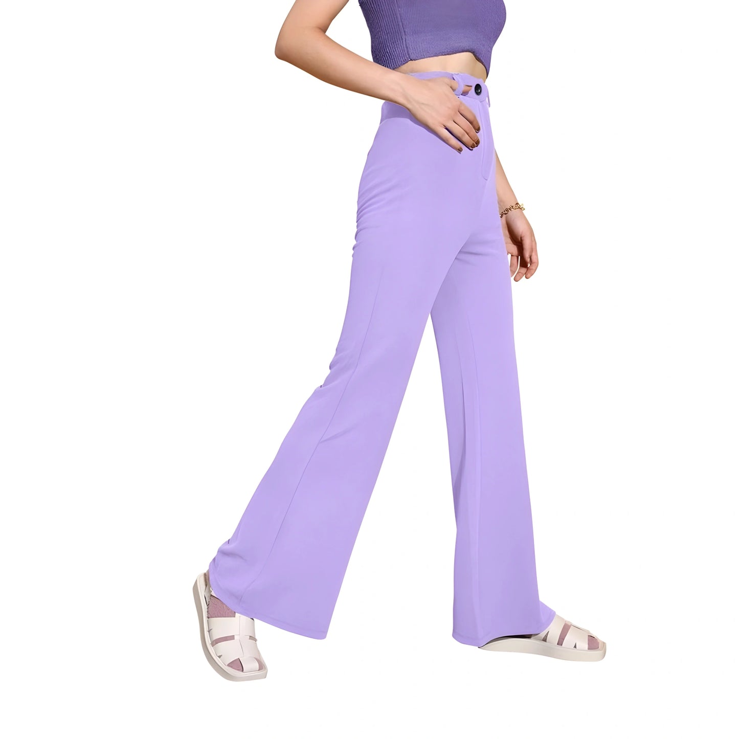 Lyra Cow Pattern Trousers
