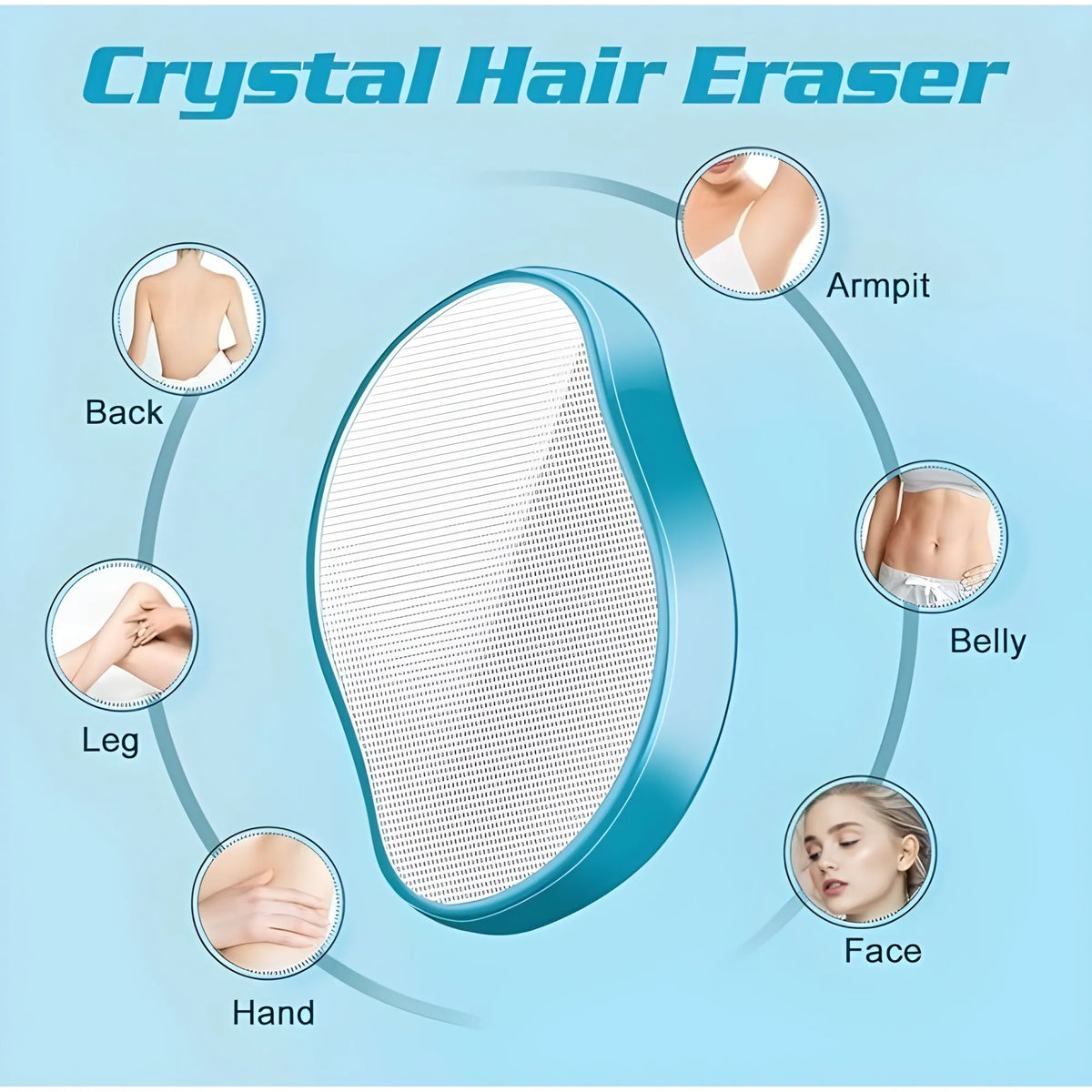 Sapphire Essential Pack of 2 Crystal Painless Hair Eraser
