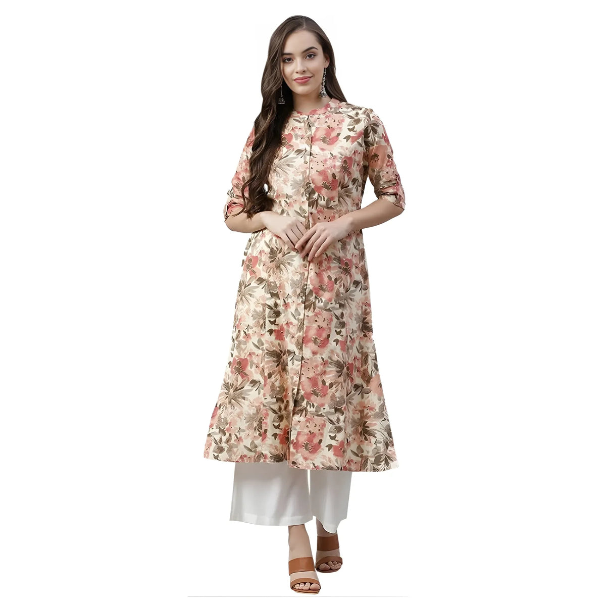 Women's Cotton Printed Floral Print Kurti (multicolor, Cotton) | Women Signature Collection