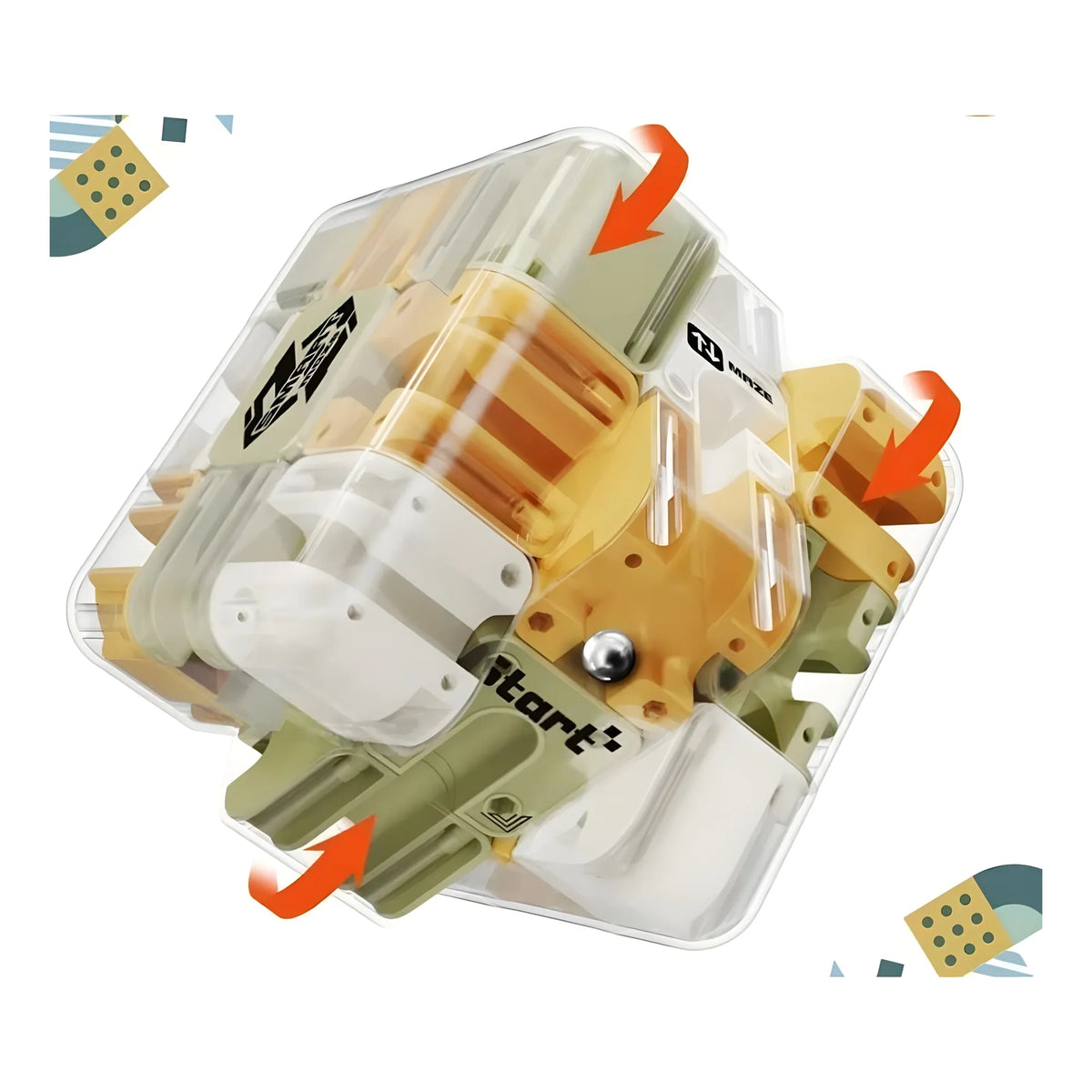 Crystal Essential Plastic Ball Rolling Cube