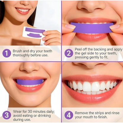 Amethyst Essential Fluoride Free Teeth Whitening Strips 7 Pieces Set