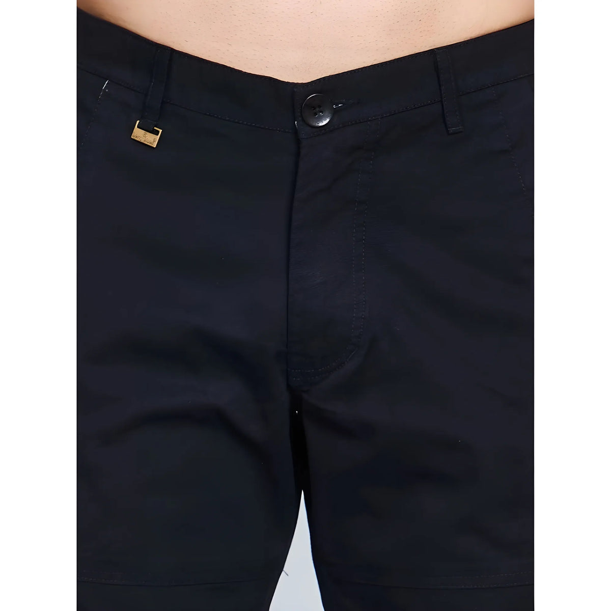 Men's Casual Cotton Solid Knee Length Cargo Shorts (black) | Men Signature Collection