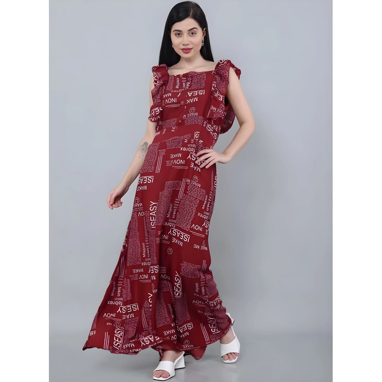 Arc Printed Dress