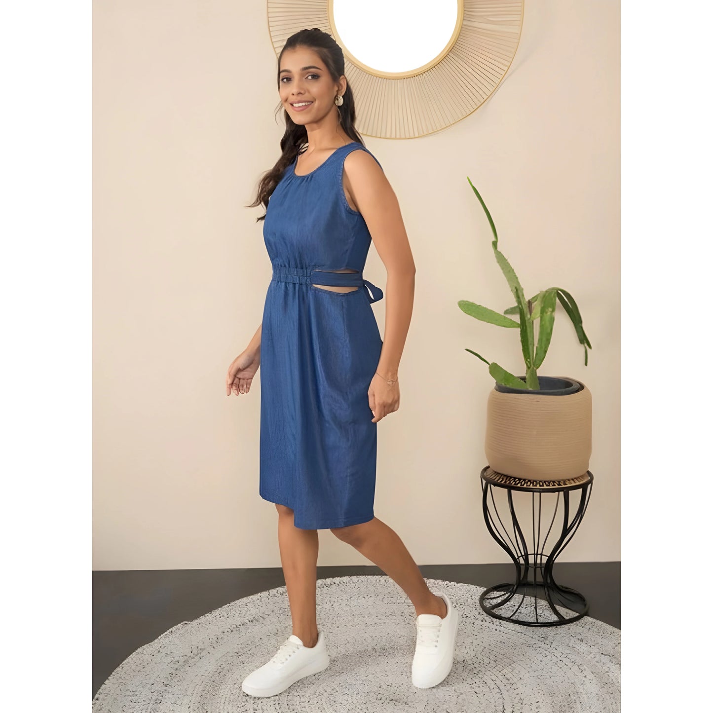 Evelina Solid Dress